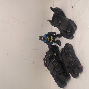 Batman Action Figure with Batmobile and Tumbler Set - Black and Blue